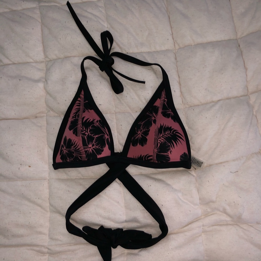 PINK Victoria’s Secret floral wrap bikini top!